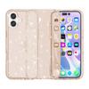 Funda para iPhone 16 con purpurina Terminator, TPU y PC, transparente, con borde recto y sensación avanzada.