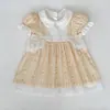 Vestido de Menina Verão Novo Estilo Coreano Renda Floral Macacão de Bebê Vestido Princesa Vestido de Menina