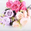 Flores Artificiales, Peonías de 7 Cabezas, Pequeño Ramo de Peonías Estilo Europeo, Ramos de Boda, Flores de Mesa para Hotel, Flores de Seda, Fabricante de Flores Artificiales