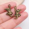 Mezcla de 20 colgantes pequeños de color bronce retro, bonitos colgantes de gato con forma de garra de gato, accesorios de joyería DIY.