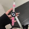 Black Pink Correa de Cadena de Denim Dopamina para Mujer con Correa de Lona para Apple Watch s9iwatch78SE65