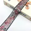 Multicolor Fabricante al por mayor Estilo étnico Malla Bordada Accesorios para la ropa Cinta de 4 cm de ancho Cinta bordada de mariposa al por mayor