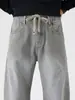 Roupa Masculina Fengshe / Nova Tendência Primavera e Outono Retro Americano Caimento Solto Bainha Curva Jeans Masculino Moda Calças Compridas