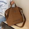 Bolsa de Lona Bolsa Tote Feminina Grande Capacidade Bolsa Transversal Outono e Inverno 2026 Nova Versátil Bolsa de Ombro de Mão Bolsa para o Trabalho
