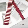 Corbata de Punto para Hombre Estilo Coreano, Plana de Moda Rayada Trendy de 6 cm de Lana, Exportación a Europa y América, Transfronteriza, en Stock
