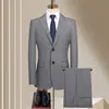 Traje para Hombre 2026 Nuevo Modelo Juvenil de un Solo Botón Lujo Ligero Negocios Boda Traje de Alta Gama Ropa de Oficina para Hombre