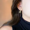 Pendientes Coloridos de Ponis Dorados para Otoño e Invierno para Mujer, Diseño de Nicho, Pendientes de Lujo Ligero, Joyería para Orejas de Alta Gama y Exquisita