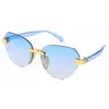 Gafas de Sol para Niños, Modernas, de Gama Alta, Ovaladas, Lindas, que Muestran la Cara, Pequeñas, Sencillas, Versátiles para Hombres 131 Bb01 6