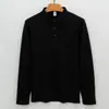 Camisa Polo de Lujo con Forro de Felpa de Modal, Cuello Solapa, Camiseta de Punto Cálido, Camisa Polo de Manga Larga para Hombre con Forro de Felpa de Algodón