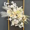 Flores de chão para casamento frescas e simples estilo coreano decoração de caminho de flores de casamento arte floral fundo de boas-vindas flor visual merchandising tecelagem de flores de seda