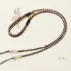 Cordón para Collar de Clavícula con Aventurina, Ágata, Cordón Tejido a Mano de Cuatro Hilos, Tejido Cruzado con Cuentas Dzi, Jade y Colgante de Cera de Abeja