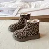 Botines Cortos para Niñas 2026 Otoño/Invierno Nuevos Botines Retro Versátiles con Estampado de Leopardo Estilosos y Cálidos Botas Martin para Niñas Pequeñas