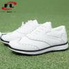 Sapatos de golfe masculinos explosivos, xadrez, à prova d'água, estilo britânico, antiderrapantes, resistentes ao desgaste, tamanho grande, respiráveis, sapatos casuais