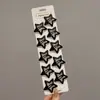 Pinza Bb Negra Esmerilada de Gama Alta para Niños y Niñas, Flequillo Lateral, Frente y Parte Posterior de la Cabeza, Adorno Sencillo para la Cabeza