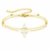 2026 Nova Pulseira de Tornozeleira de Contas de Arroz Estilo Comércio Exterior Moda Clássica Simples Casual Estilo Camadas Joia para Pé para Mulheres