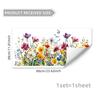 Varios Pegatinas Florales de Color Girasol con Abejas y Mariposas, Pegatinas Creativas para Ventana para Decoración de Dormitorio y Sala de Estar, Pegatinas Electrostáticas Visibles para Vidrio