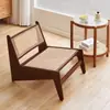 Sofá Preguiçoso de Rattan Chandigarh Casual Cadeira de Lounge Individual Varanda Madeira Maciça Cadeira de Sofá Fábrica Atacado