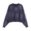 Sudaderas Cortas Cuidadosamente Seleccionadas para Hombres y Mujeres, Sudaderas con Capucha Holgadas de Otoño e Invierno, Sudaderas con Capucha Degradadas Lavadas y Desgastadas Retro Americano