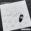 Nuevos adornos para uñas de copo de nieve blanca con destellos finos de Navidad para uñas de mano, accesorios de adornos para uñas al por mayor