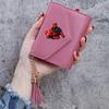 Bolsa para Monedas con Borla de Color Sólido de Spider-Man, Cartera Delgada, Cartera Corta, Portatarjetas de Estudiante, Cartera Corta con Múltiples Ranuras para Tarjetas