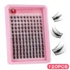Venta Caliente Transfronteriza 120 Racimos de Pestañas Postizas Naturales Curvadas C 8-16 mm Injerto Segmentado DIY Pestañas Individuales Gruesas y Rizadas