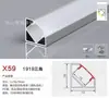 Canal de Aluminio para Luz Lineal Tira de LED de Aluminio Aleación de Aluminio Empotrada Montaje en Superficie Luz Lineal de Techo en Forma de U con Ranura
