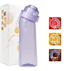 Copo aromatizado 650ml com design de anel triplo e anel de sete, 0 açúcar 0 calorias, Anel Cui Xiang, feito de material tritan, resistente a altas temperaturas, copo de água divertido
