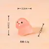 Mini Estatueta de Cachorro em Resina Luminosa, Boneca de Animal de Estimação Fofa com Textura Realista tipo Gelatina Transparente, Acessório de Decoração para Micro Paisagem
