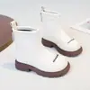 Botas Martin para Niños 2026 Otoño/Invierno Nuevo Estilo Unisex Retro Británico Cremallera Trasera Botines Moda Forro Simple Botas de Piel