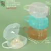 Paquete de Dos Cajas de Almacenamiento para Chupetes de Bebé, Caja de Almacenamiento para Discos de Lactancia, Caja Transparente a Prueba de Polvo para Juguetes de Dentición