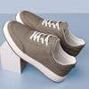 Sapatos casuais masculinos de couro de primeira camada Couro genuíno respirável sapatos brancos masculinos Tênis 2024 outono novos sapatos de couro sapatos masculinos