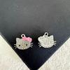 Estudante Super Fofo Desenho Animado Hello Kitty Gatinha Doce Melhor Amiga Presente Anel Colar Chaveiro Acessórios de Joias