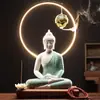 Ornamentos de Buda Tailandeses Cerâmicos do Sudeste Asiático Sakyamuni Tathagata Amitabha Estátua Sala de Estar Entrada Decorações de Lâmpada Zen