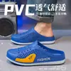 Zapatos sin tacón fáciles de poner, de un solo paso, para interior y exterior, antideslizantes, ligeros, para usar en exteriores, zapatos de punta cerrada para hombre, sandalias de suela gruesa, zapatos para hombre