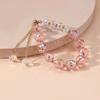 Una pulsera de moda super flash rosa cristal estilo coreano simple de alto sentido para damas
