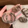 Pendientes de Aro de Felpa Retro con Estampado de Leopardo Maillard para Mujer, Pendientes Populares de Lujo Ligero de Nicho para Otoño e Invierno