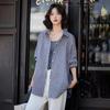 2025 Otoño Nuevo Camisa Casual Simple para Mujer Estilo Coreano Holgada Floja Más Fácil de Combinar Camisa de Manga Larga Top Exterior para Mujer
