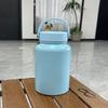 Moda pote de espaço de pintura de borracha ao ar livre alça portátil esportes garrafa de viagem homens e mulheres de aço inoxidável copo térmico de grande capacidade