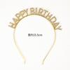 Nuevo Estilo con Aro para el Cabello de Malla Diamante de Fieltro Feliz Cumpleaños Diadema con Brillantina felizcumpleaños Aro para el Cabello de Cumpleaños