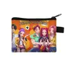 Grupo de Chicas Cazadoras de Demonios K-Pop Cartera Corta de Poliéster Diseño Simple Cartera con Estampado de Anime Portatarjetas para Monedas y Tarjetas Portátil