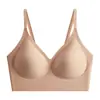 Ropa interior de tela de alta calidad sin costuras con sensación de piel, soporte suave de gelatina para la piel invisible, sujetador versátil antibacterial y cómodo