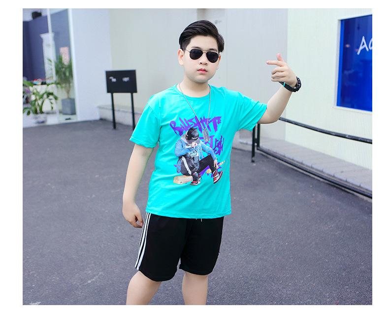 胖童牛仔男孩短袖套装_19