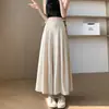 Nueva falda pantalón de maternidad de verano, falda pantalón de pierna ancha de seda de hielo Yamamoto, longitud de nueve puntos, pantalones casuales adelgazantes para mujeres embarazadas