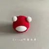 Chapéu de Tricô para Bebê de Ano Novo Outono e Inverno Vento Frio Vermelho Espesso Quente para Meninos e Meninas