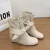 Botines Planos Retro Negros Más Vendidos para Mujer Verano 2026 Nuevos Versátiles con Faldas Aumentan la Altura Ocultos Adelgazantes Botines Cortos