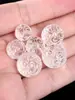 Cuentas sueltas de cristal blanco natural, cuentas redondas, cuentas facetadas, cuentas de cristal, material para hacer a mano DIY, accesorios, pulsera de tesoro múltiple, pieza única