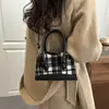 Bolso de Cuadros Simple Estilo Coreano de Nicho para Mujer 2025 Invierno Nuevo Bolso de Mano Cruzado Urbano Versátil