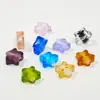 Hanyuyuan Folha de Prata Estrela de Cinco Pontas Vidro Contas Soltas Pulseira Colar Acessórios para Joias DIY Furo Reto Material de Vidro Estrela