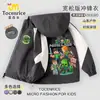 Chamarra de Minecraft, mercancía del juego, elegante chamarra cortavientos nueva de otoño e invierno para niños, adecuada para niños mayores