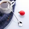 Atacado de fábrica colher de café elegante e versátil de aço inoxidável 304 design de nota colher de sobremesa